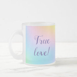 Prachtvolle Pastel Rainbow Hochzeit "Wahre Liebe"! Mattglastasse