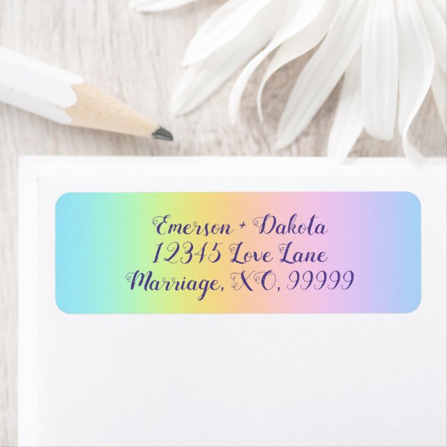 Prachtvolle Pastel Rainbow-Hochzeitsplatten (Insitu)