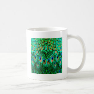 Prachtvolle Pfauenfedern Kaffeetasse