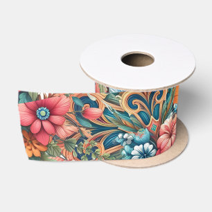 Prachtvoller Blumenstrauß Satinband