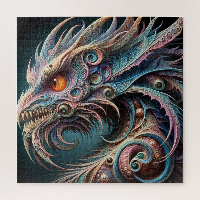Prachtvoller Drache Puzzle (Vertikal)