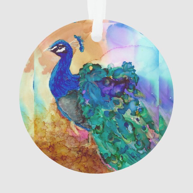Prachtvoller Pfau Ornament (Rückseite)