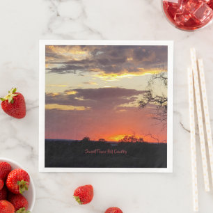 Prachtvoller Sonnenuntergang Texas Hill Country Serviette