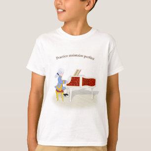 "Practice Maintains Perfect" Mozart Piano spielen T-Shirt