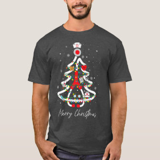 Practitioner Yuletide Nurse Tree Stethoscope Xmas T-Shirt