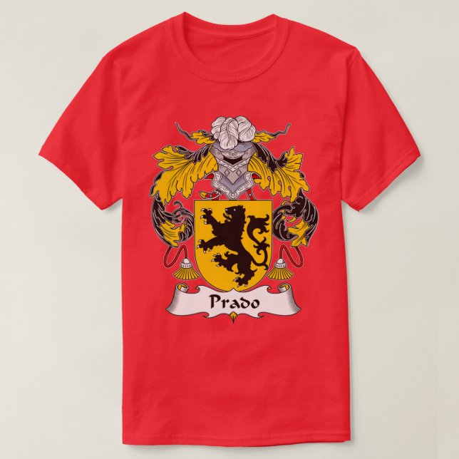 Prado Coat of Arms Familienwappen T-Shirt (Design vorne)