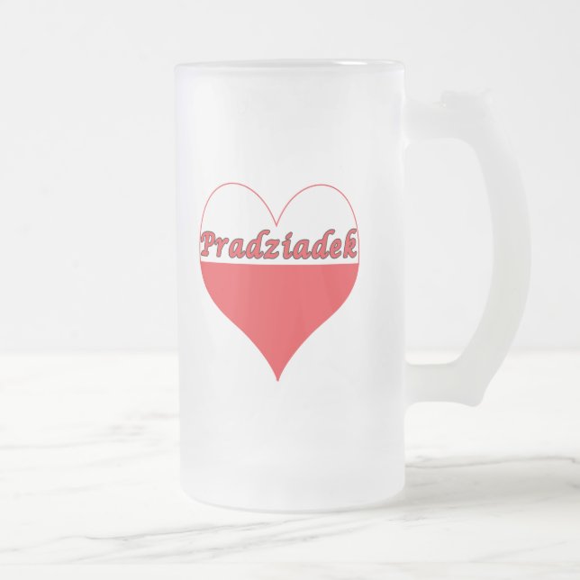 Pradziadek Polnisches Herz Mattglas Bierglas (Rechts)