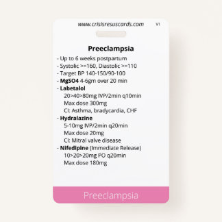 Präeklampsie & Postpartum Hämorrhagie/Neonat Ausweis