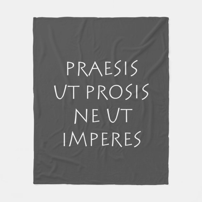 Praesis ut prosis ne ut imperntuis fleecedecke (Vorderseite)