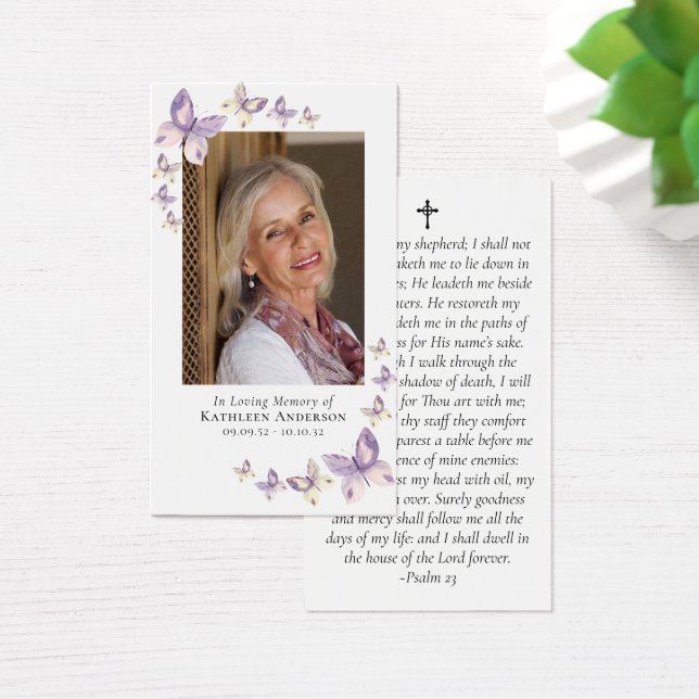 Praetkarte | Rosa Schmetterlingskreuz (Schreibtisch)