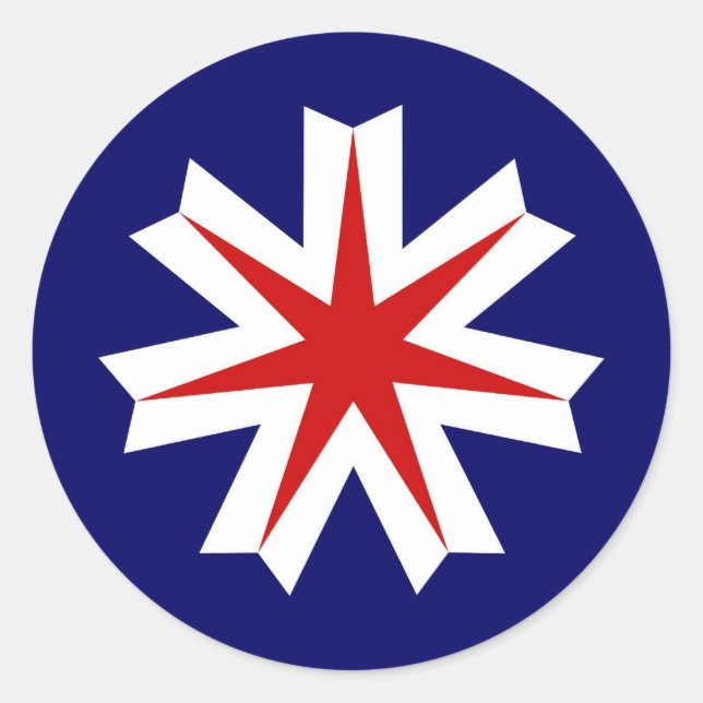 Präfektur Hokkaido (Japan) Runder Aufkleber (Vorderseite)