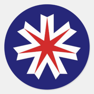 Präfektur Hokkaido (Japan) Runder Aufkleber