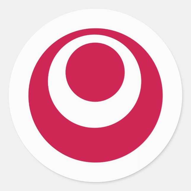 Präfektur Okinawa (Japan) Runder Aufkleber (Vorderseite)