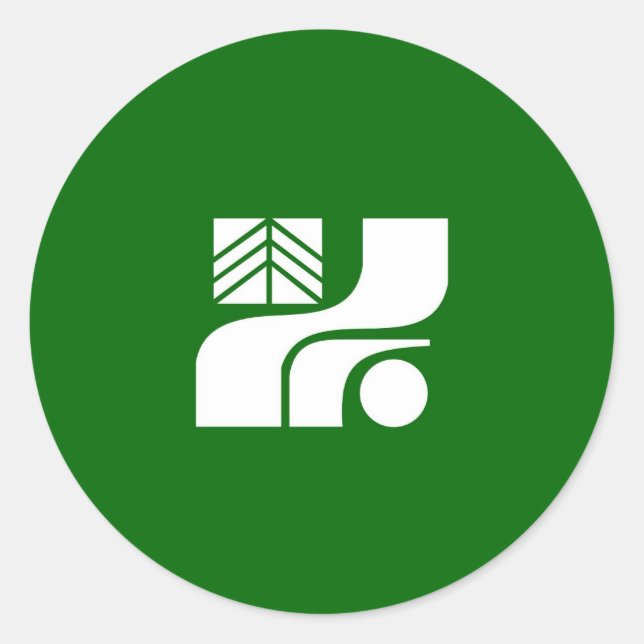 Präfektur Tokchigi (Japan) Runder Aufkleber (Vorderseite)