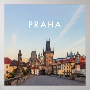Prag 006E - Charles Bridge Morning Poster