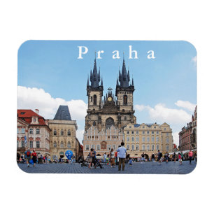 Prag. Alter Rathausplatz und Tyn Kirche Magnet