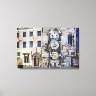 Prag Astronomische Uhr Night Leinwand