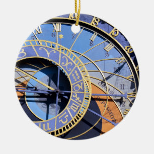 Prag - Astronomische Uhr - Orloj (Weihnachten) Keramik Ornament
