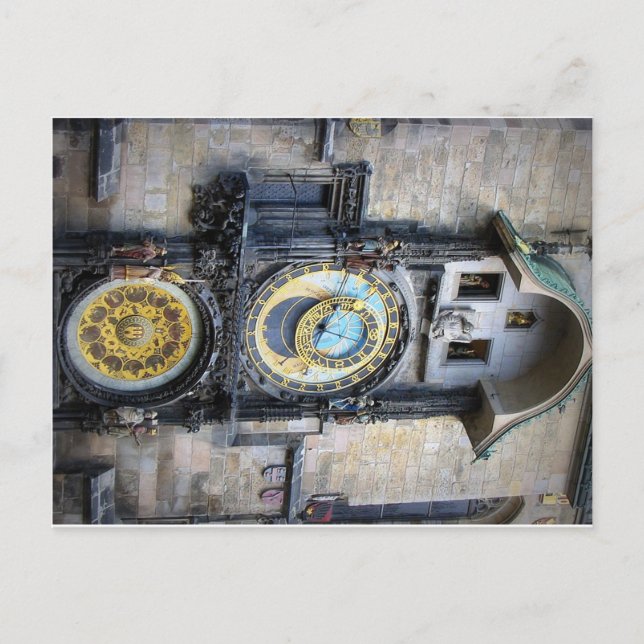 Prag Astronomische Uhr Postkarte (Vorderseite)