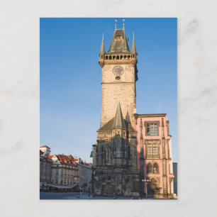 Prag Blick auf die Astronomische Uhr Postkarte