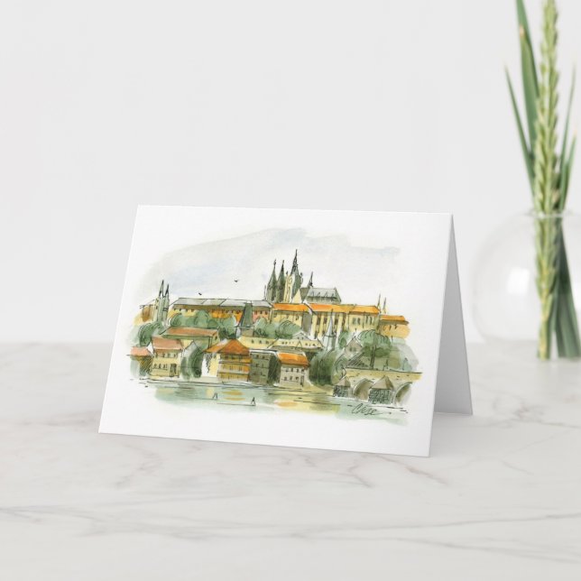 Prag Burg Grußkarte Karte (Vorderseite)