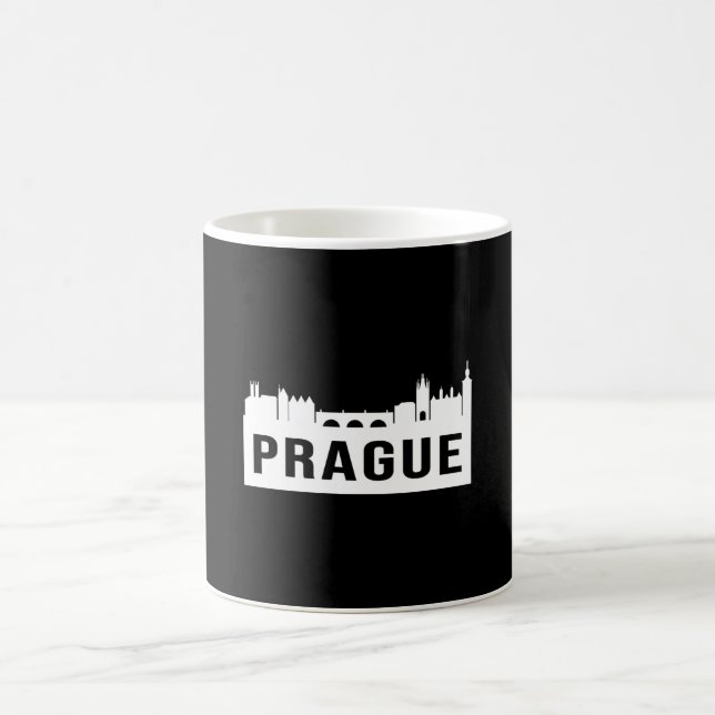 Prag City Cityscape Skyline Funny Gift Idea Kaffeetasse (Mittel)