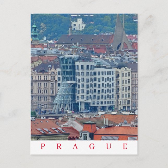 Prag Dancing House Blick Postkarte (Vorderseite)