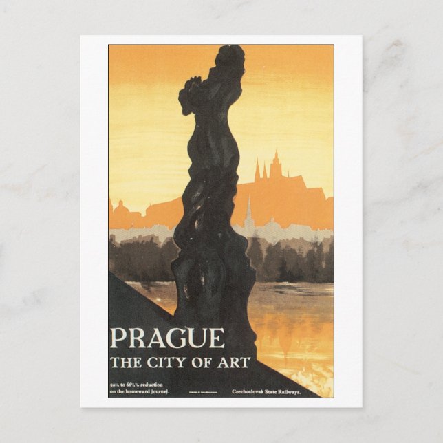 Prag, Die Stadt der Kunst Postkarte (Vorderseite)
