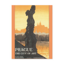 Prag, die Stadt der Kunst Vintage-Reiseposter
