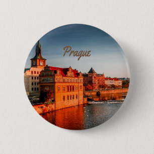 Prag Hauptstadt der Tschechischen Republik Button