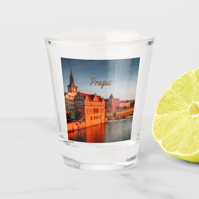 Prag Hauptstadt der Tschechischen Republik Schnapsglas (Vorderseite)