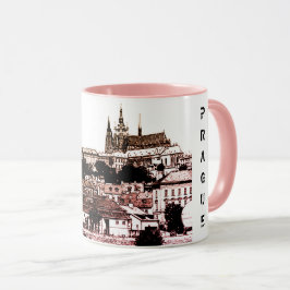 Prag, Historische Stadt, Burg & Flagge - Tschechie Tasse