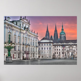 Prag - Hradcanske Square Morning Poster