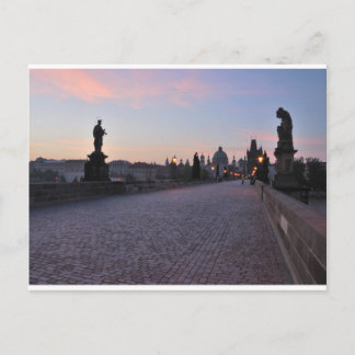 Prag im Morgengrauen Postkarte