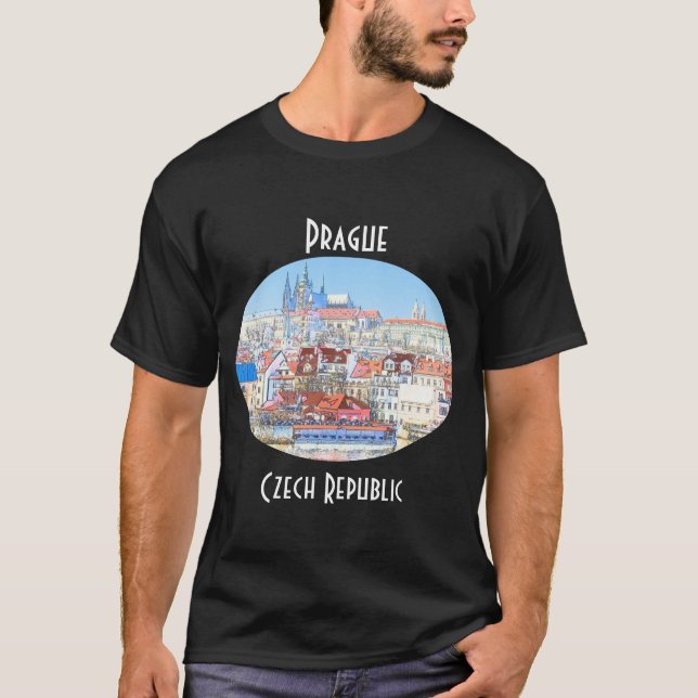 Prag in Pastel Men's Shirt (Vorderseite)