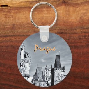 Prag & Karlsbrücke, Christus, Schloss / Tschechien Schlüsselanhänger