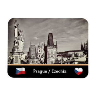 Prag & Karlsbrücke, Hradschin-Burg /vintage Magnet