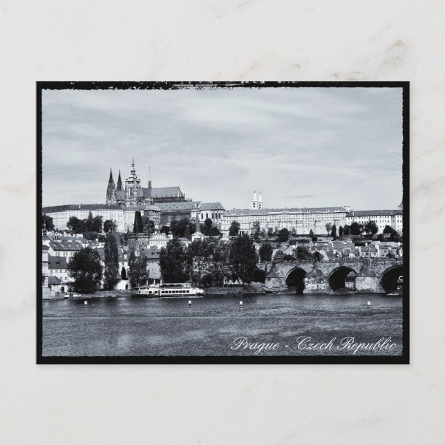 Prag, Karlsbrücke, Schloss Hradcany, Tschechien Postkarte (Vorderseite)