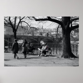 Prag - Mala Strana Ansicht mit selektiver Farbe Poster