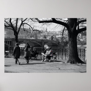 Prag - Mala Strana Ansicht mit selektiver Farbe Poster