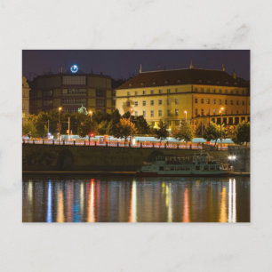Prag nach Nacht Postkarte