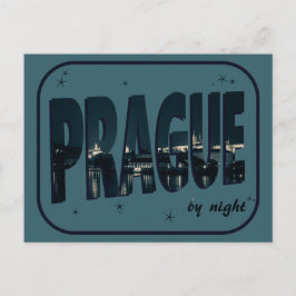 Prag nach Nacht Postkarte