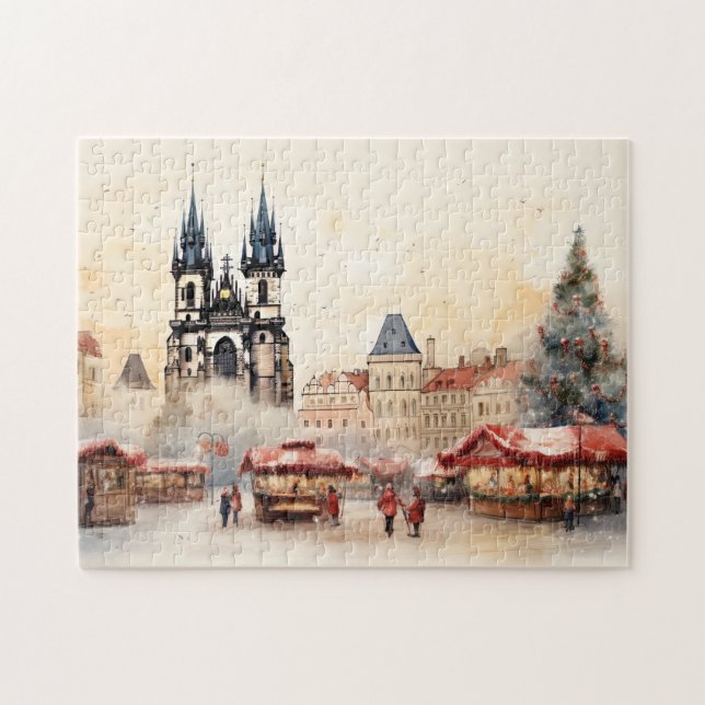 Prag Nacht in Tschechien Puzzle (Horizontal)