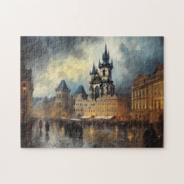 Prag Nacht in Tschechien Puzzle (Horizontal)