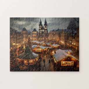Prag Nacht in Tschechien Puzzle