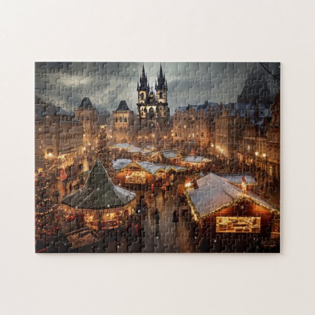 Prag Nacht in Tschechien Puzzle (Horizontal)