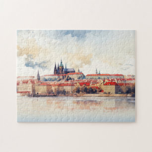 Prag Nacht in Tschechien Puzzle