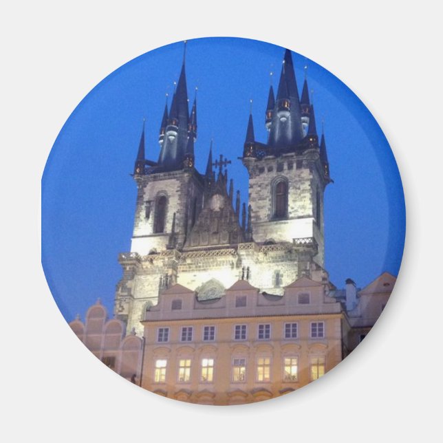 Prag nachts magnet (Vorne)
