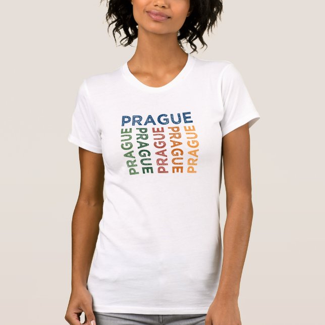 Prag Niedlich farbig T-Shirt (Vorderseite)