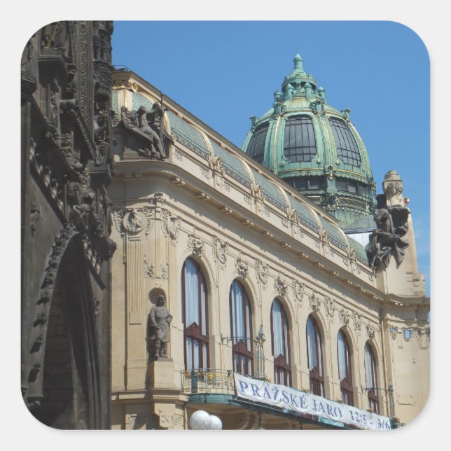 Prag/Praha-Aufkleber Quadratischer Aufkleber (Vorderseite)